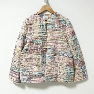 새상품급 IENA LA BOUCLE 카스리 크로스 자수 자켓