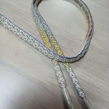 새상품 미사용 허리띠 수제 꽃무늬 그라데이션