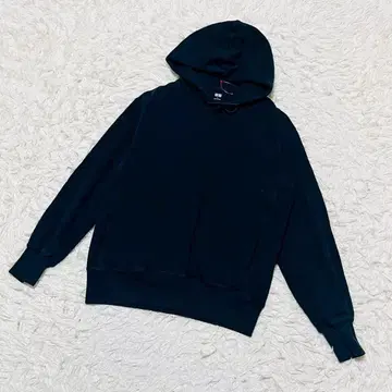 [ 유니클로 ] 맨투맨 풀 후드티 릴랙스 캐주얼 후디 블랙 S