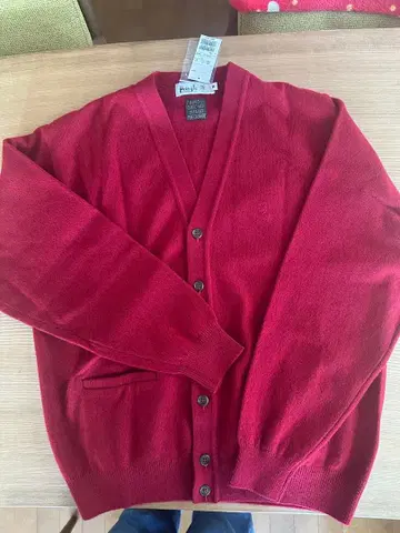 Pringle 캐시미어 100% 레드 가디건 M