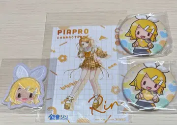 카가미네 린 캔뱃지 씰 플라워 레트로 룩 후와푸치 복권 하츠네 미쿠