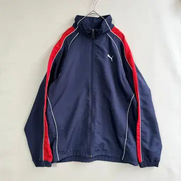 PUMA 푸마 남성용 스포츠 트랙 자켓 저지 L 네이비