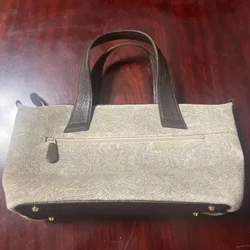 페이즐리 무늬 합성 피혁 핸드백