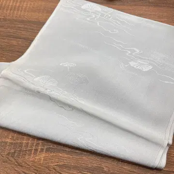 그레이 연꽃 무늬 오비 장식 천