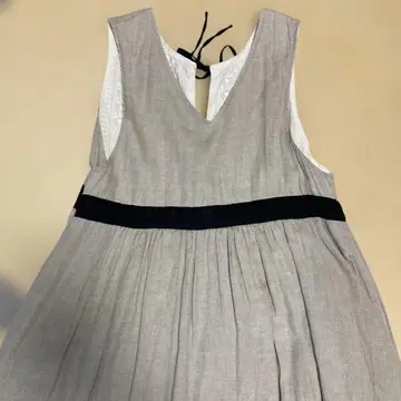 사만사 모스모스 kazumi 콜라보 린넨 오버롤 스커트 원피스