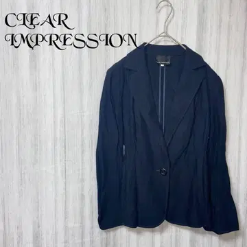 [클리어 임프레션] 긴팔 자켓 안감 없음 다크 네이비 포켓