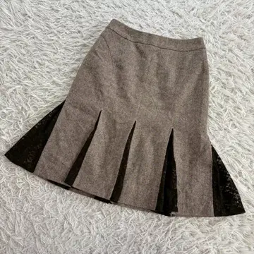 COMME CA ISM 울 혼방 플레어 스커트