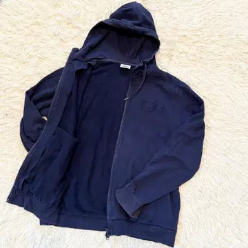 라코스테 후드티 집업 네이비 사이즈 5 L 가슴 로고