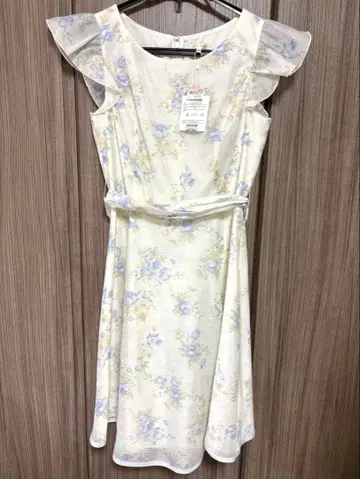 레스트로즈 라디안트 레이시 원피스 블루 로즈 패턴