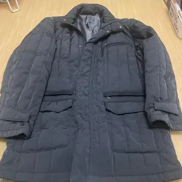 PER.PCS 블랙 퀼팅 코트 자켓 LL