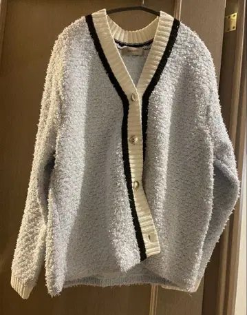 JUSGLITTY 라메 믹스 가디건