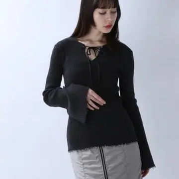 JEANASIS 12G 키넥 벨 슬리브 풀오버