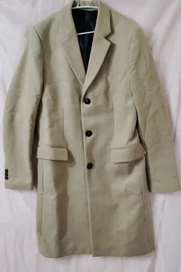 ZARA [M] 베이지 체스터 코트 3 버튼