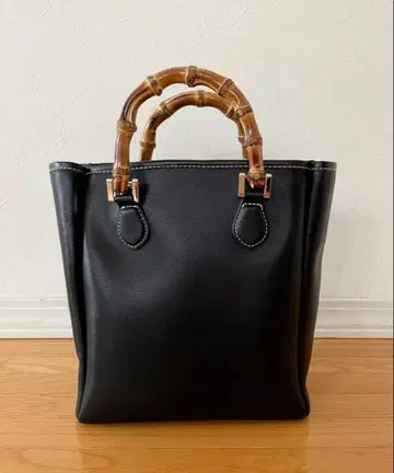 UNITED ARROWS 뱀부 핸들 토트백 블랙