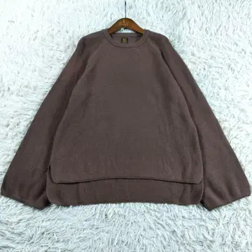 최근 모델 BATONER 현행 빅 크루넥 리브 니트 스웨터 2