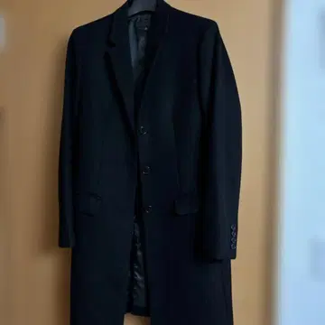 블랙 체스터 코트 M 사이즈