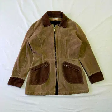 구제 unknown 스웨이드 가죽 자켓 핸드메이드 70s 여성용