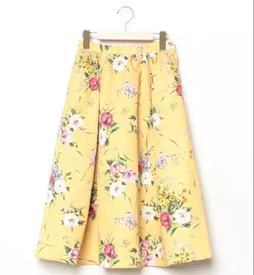 노엘라 Noela 플레어 스커트 롱 미디 꽃무늬 M