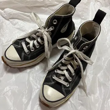 한국 한정판 컨버스 통굽 스니커즈 블랙 23cm