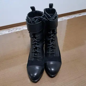 ongoov 천연 가죽 레이스업 부츠 23.5cm