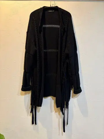 DRESSLAVE 니트 프린지 가디건 38