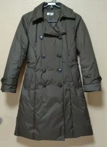 purelost 트렌치 다운 코트 카키