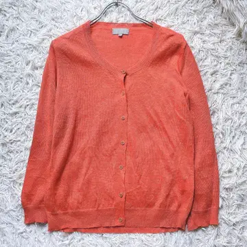 새상품급 마가렛호웰 린넨 가디건 오렌지 빅 사이즈 L