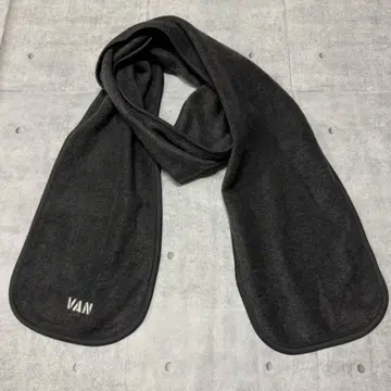 새상품급 VANjac 플리스 머플러 화이트 자수 로고