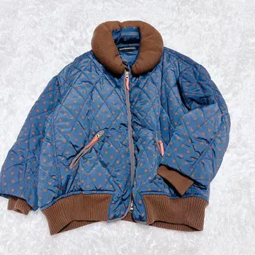 mercibeaucoup 메르시보쿠 도트 무늬 퀼팅 블루종