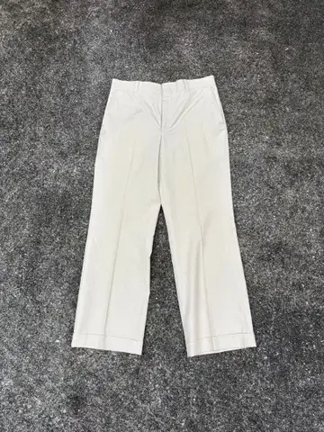 베이지 하이웨스트 와이드 레그 슬랙스