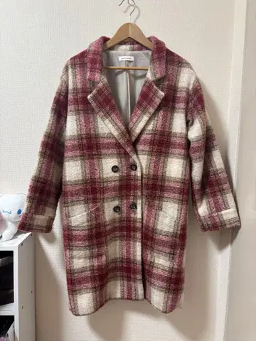 merry jenny 체크 체스터 코트