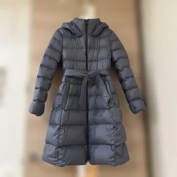 컨디션 최상 유니클로 라이트 웨이트 다운 후디드 코트 롱 다운 자켓