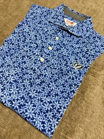 미사용품 MASTER BUNNY 꽃무늬 피케 셔츠 사이즈 6