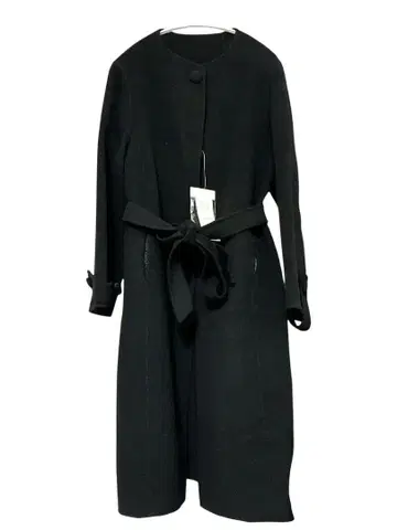 택 포함 새상품 도쿄 소와르 TOKYO SOIR 울 코트 벨트 블랙