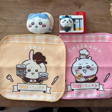 치이카와 코스 미니 타월 토끼 치이카와 2장 하치와레 거울과 달력