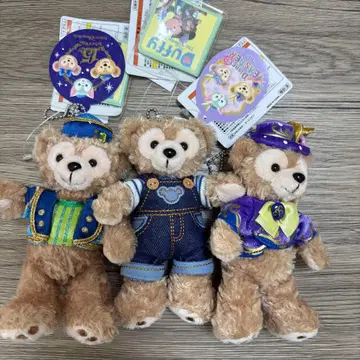 더피 인형 배지 키링 3개 세트