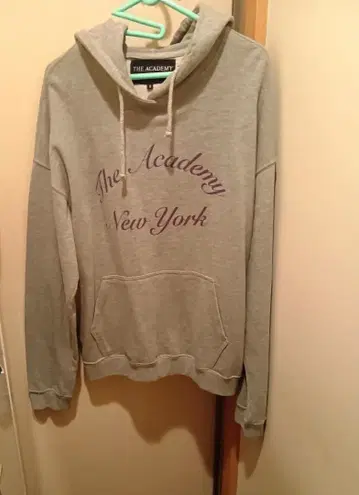 The Academy NewYork 그레이 후드티 맨투맨