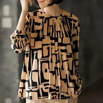 DoCLASSE XL 사이즈 드레이프 저지 블라우스 두클라쎄