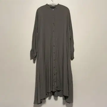 mizuiroind 미즈이로 인드 T/R 스탠드 카라 플레어 셔츠 원피스