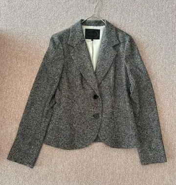 언타이틀 트위드 자켓 사이즈 4 그레이 계열 테일러드 깔끔한