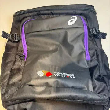 [ 한정판 ] ASICS 백팩 블랙 보라색