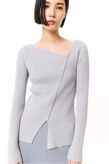 stunning lure 실크 부클레 비대칭 풀오버