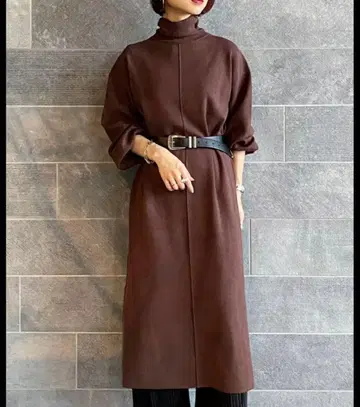 PAGEBOY 페이지 보이 니트 원피스 브라운 새상품 F