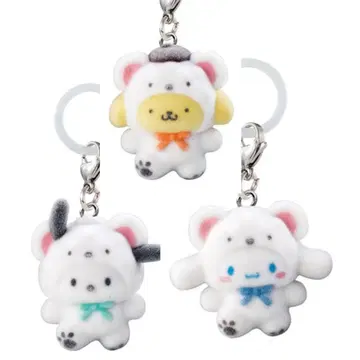 산리오 메지루시 액세서리 복슬복슬 스노우 폼폼푸딩 시나몬 포차코