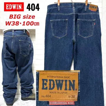 EDWIN 404 빅 사이즈 W38 100cm 루즈 스트레이트 청바지