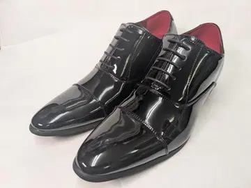 7cm UP 시크릿 레이스업 에나멜 신발 블랙