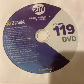 최신작 Zumba DVD zin119