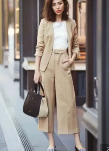 PLST 테일러드 자켓 베이지