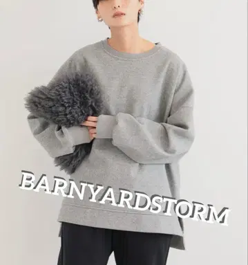 새상품 [ BARNYARDSTORM ] 판초 실루엣 니들 펀치 풀오버