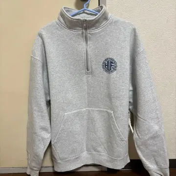 HUF 그레이 하프 지퍼 XL